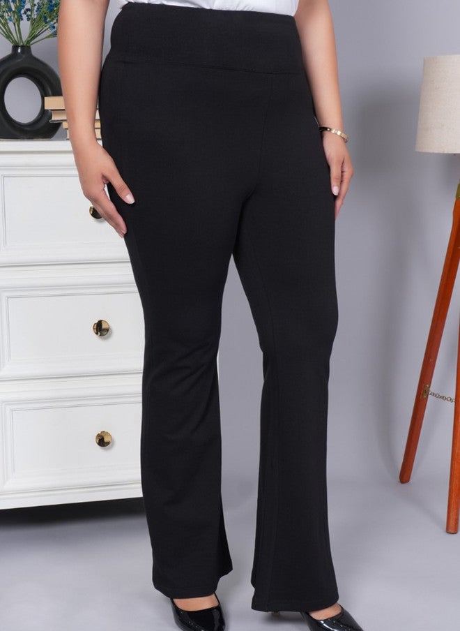 Mlada Store ليغينغز نسائية عالية الخصر قابلة للتمدد بتصميم بوت كوت - Image 2