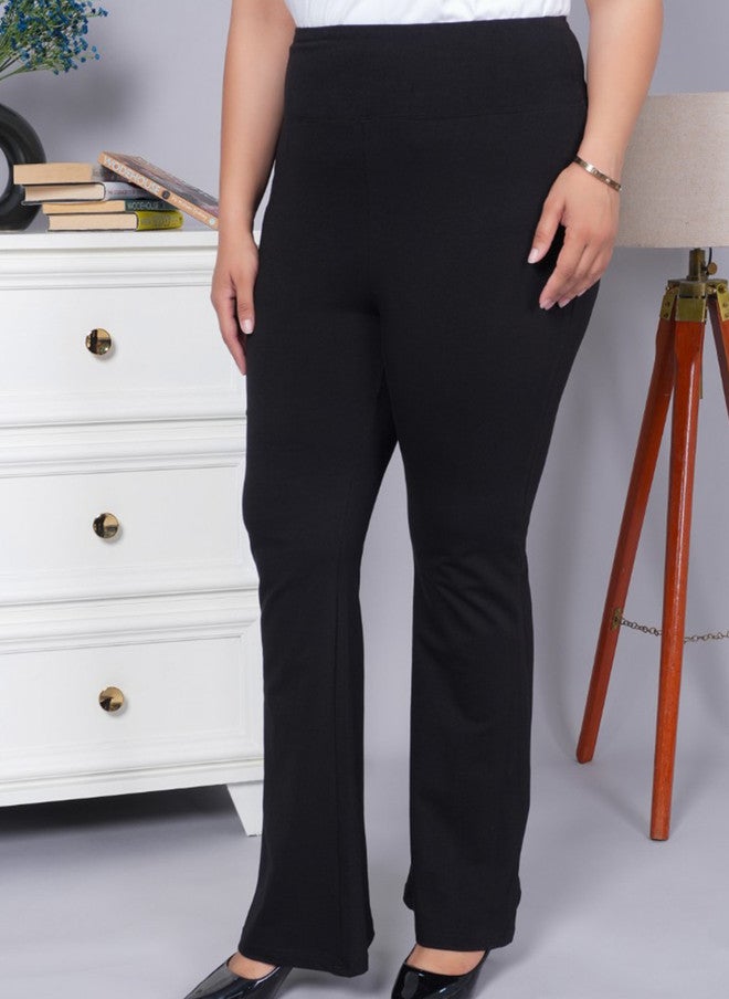 Mlada Store ليغينغز نسائية عالية الخصر قابلة للتمدد بتصميم بوت كوت - Image 3