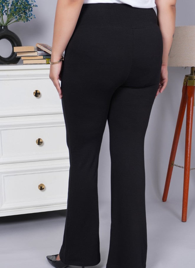 Mlada Store ليغينغز نسائية عالية الخصر قابلة للتمدد بتصميم بوت كوت - Image 4