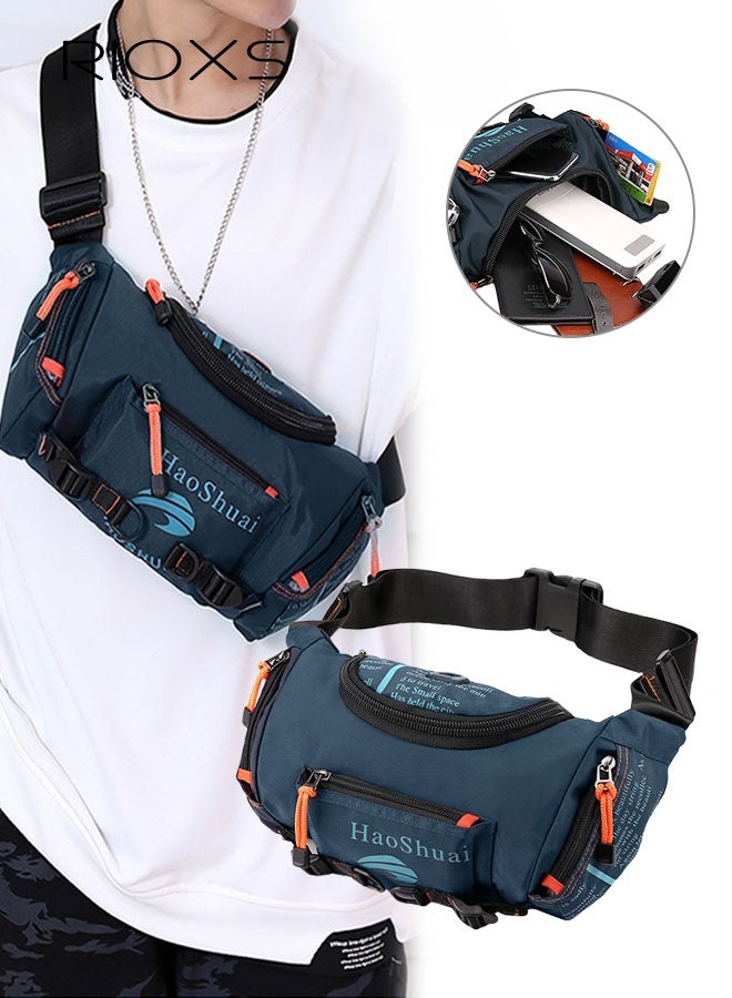 RIOXS Crossbody Sling Bag Body Chest Sling Shoulder Bag for Men Women Casual Shoulder Backpack Bag Lightweight Waterproof Daypack for Workout Travel, Hiking, Casual Use, Running Phone Holder for Men Women, Anti Theft Backpack for Traveling Chest Shoulder Bag - Image 3
