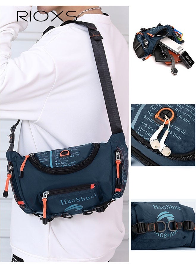 RIOXS Crossbody Sling Bag Body Chest Sling Shoulder Bag for Men Women Casual Shoulder Backpack Bag Lightweight Waterproof Daypack for Workout Travel, Hiking, Casual Use, Running Phone Holder for Men Women, Anti Theft Backpack for Traveling Chest Shoulder Bag - Image 5