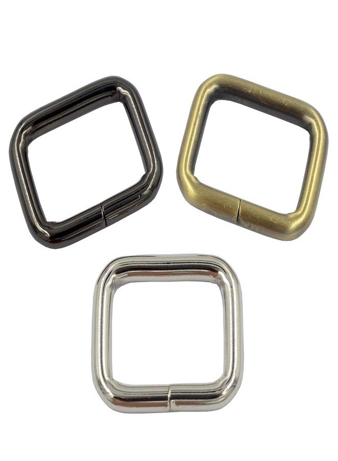 DGOL 15 pcs 1 inch Strong Metal Belt Square Ring Clasp Hook Buckles Shinning Webbing Strap Loops Rectangle Buckle In 3 Color - Image 3