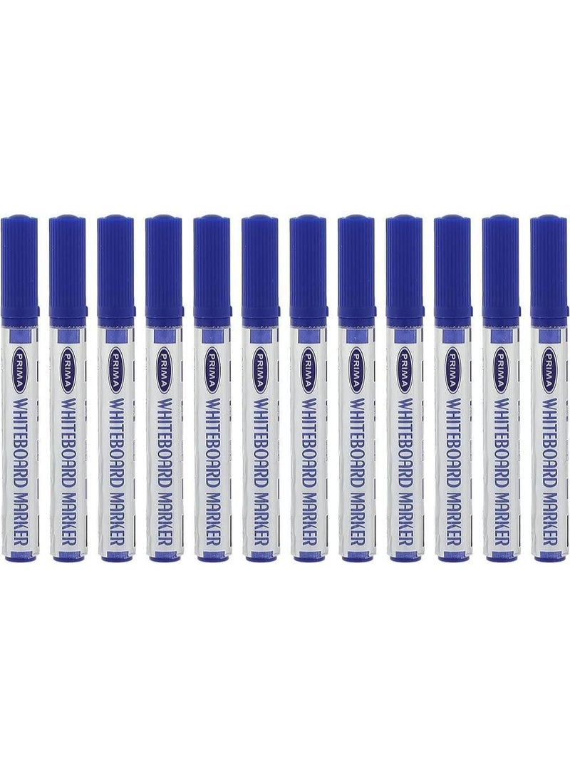 Prima Whiteboard Marker Set, One Color Only, Blue Whiteboard Marker, Set of 12 Markers - Image 2