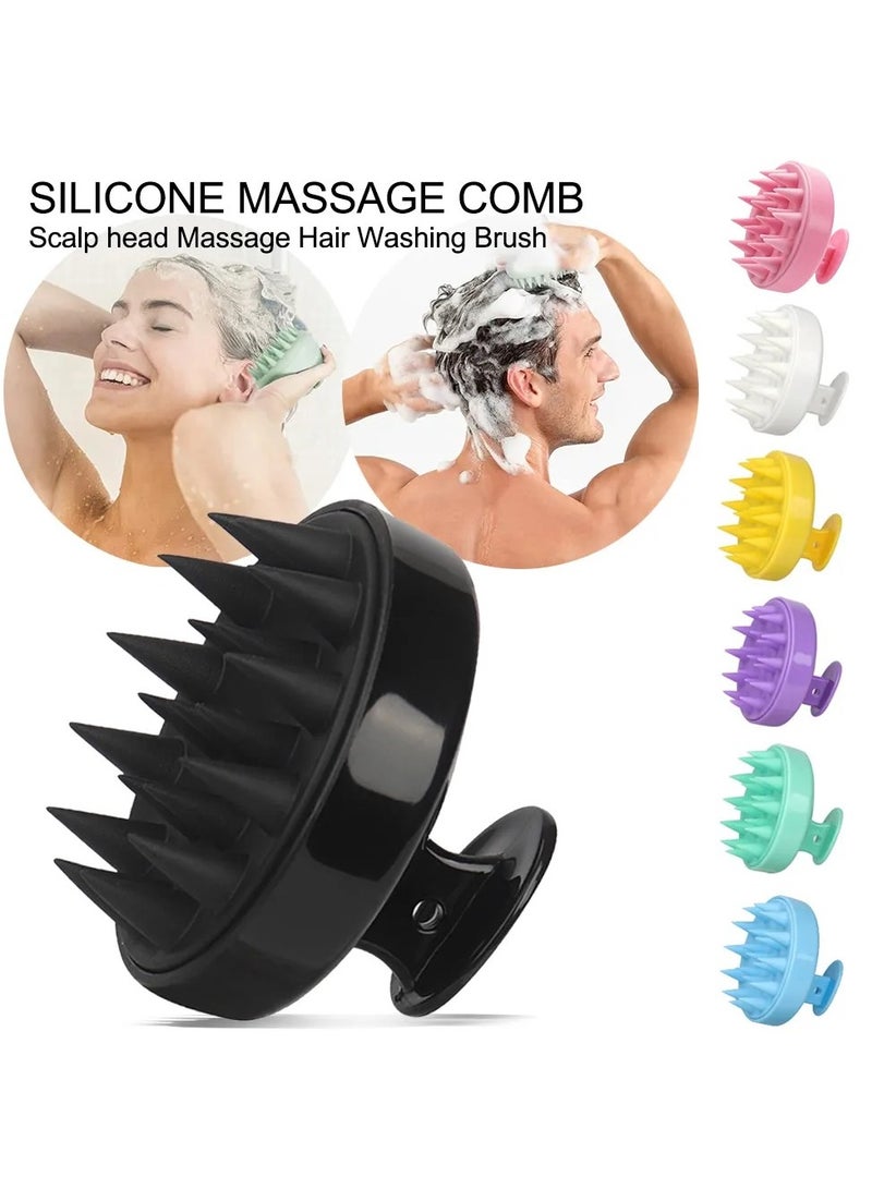 Shampoo brush for hair cleansing, massage, rubbing, scalp peeling and dandruff removal suitable for all types of men, women, children and pets Multicolor - Image 1