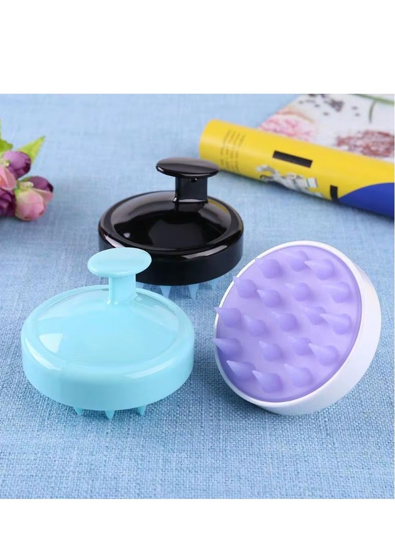 Shampoo brush for hair cleansing, massage, rubbing, scalp peeling and dandruff removal suitable for all types of men, women, children and pets Multicolor - Image 3