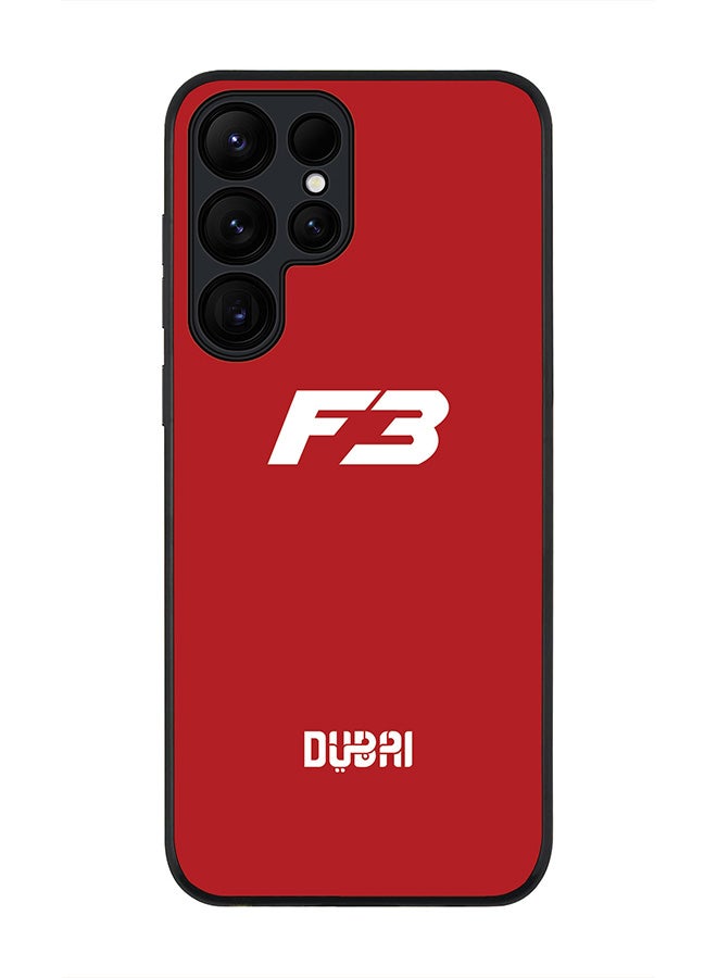 Stylizedd Rugged Black edge case for Samsung Galaxy S24 Ultra, Slim fit Soft Case Flexible Anti Drop TPU Gel Thin Cover-  Faz3 Dubai Red - Image 1