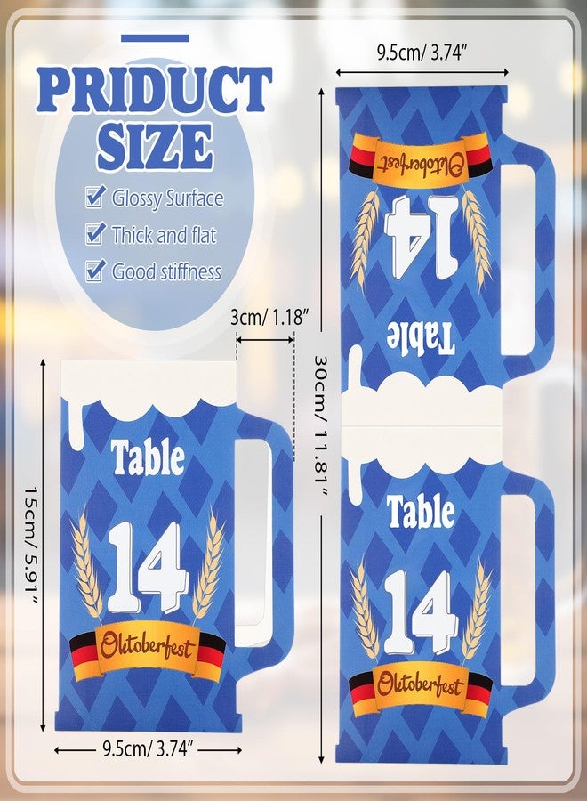 تاوباري زينة أرقام طاولات مهرجان أكتوبر من تاو باري، من 1 إلى 25، بطاقات أرقام على شكل خيمة، بطاقات أماكن قابلة للطي على الوجهين، مناسبة لمهرجانات البيرة الألمانية، مثالية للحفلات والمطاعم. - Image 2
