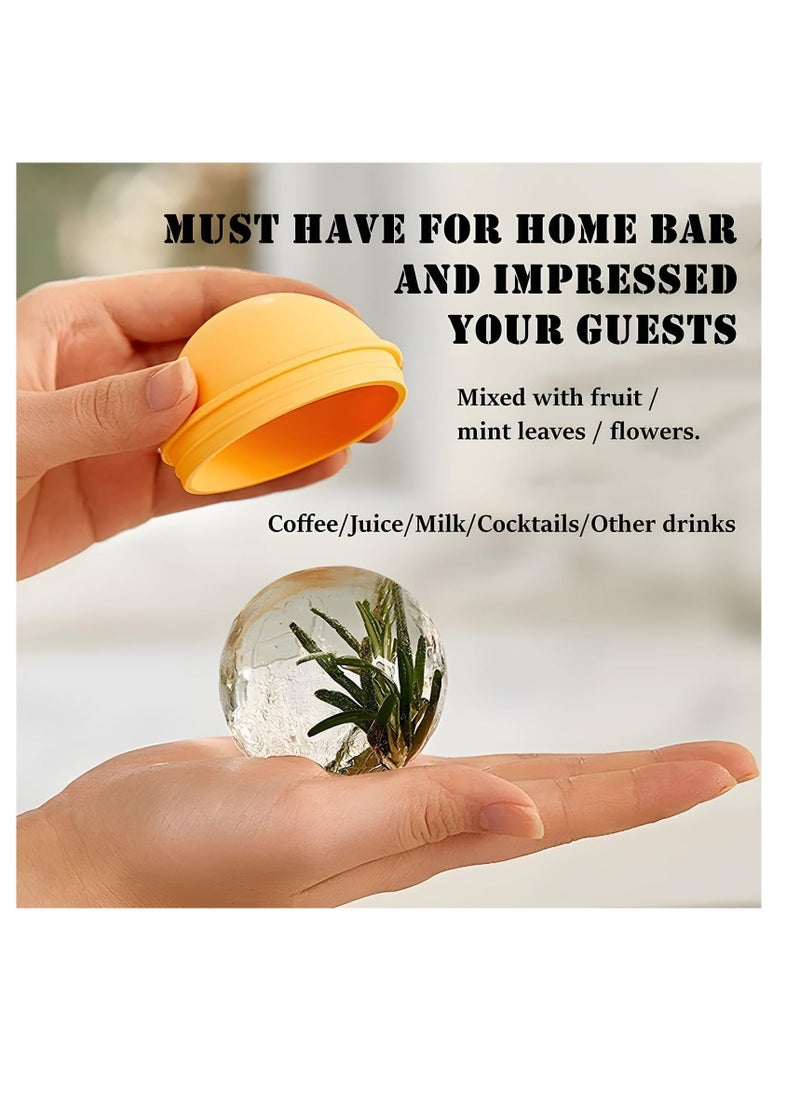 Creative Ice Ball Molds, 3 Pack Round Ice Cube Tray, Whiskey Ice Cubes with Lid, Light Bulbs Ice Mold, Reusable Cute DIY Ice Mold for Cocktails, Whiskey, Iced Tea  - Image 2