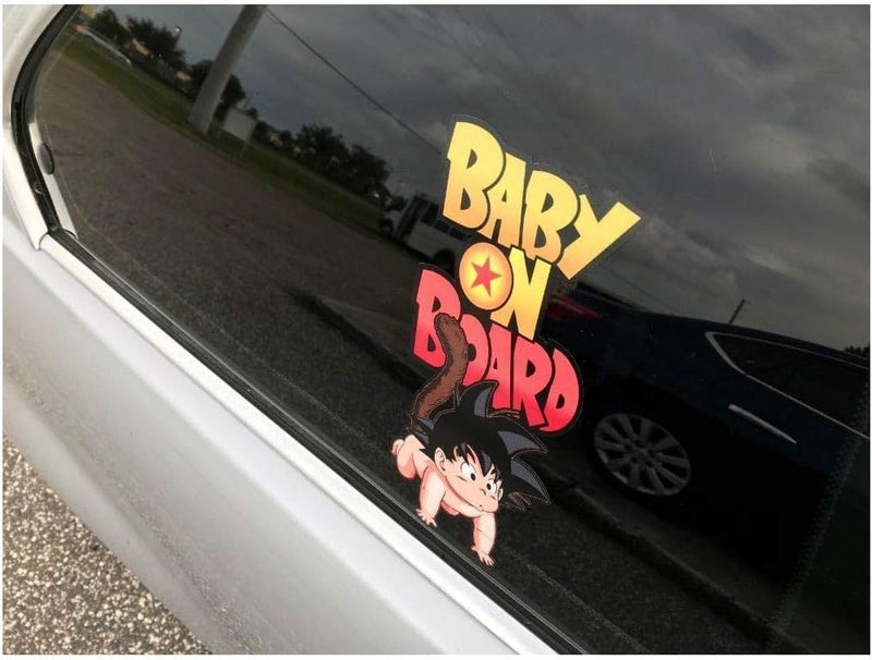 ARS Baby On Board Goku Sticker, 17 x 10 cm, UV-Resistant, Easy to Apply, Visible and Safe, Ideal for Car Windows - Image 3