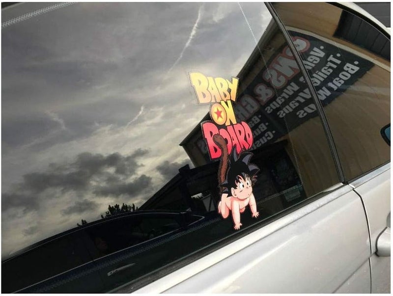 ARS Baby On Board Goku Sticker, 17 x 10 cm, UV-Resistant, Easy to Apply, Visible and Safe, Ideal for Car Windows - Image 2