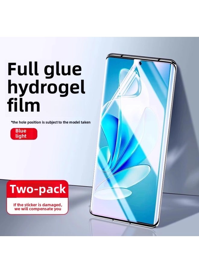 Generic - For VIVOS17 Anti-peep Film Vivox90x100 Tempered Film S18s16 Mobile Phone Film X80 Ten X70PRO X-Colour:Blu-ray*2 Pieces [imported Hydrogel Film★Fingerprint Unlocks In Seconds] Good Sticker Without Bubbles-Size:vivo S16 Pro - Image 1