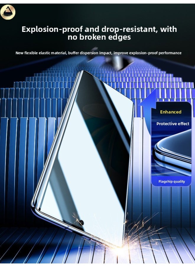 Generic - For VIVOS17 Anti-peep Film Vivox90x100 Tempered Film S18s16 Mobile Phone Film X80 Ten X70PRO X-Colour:Blu-ray*2 Pieces [imported Hydrogel Film★Fingerprint Unlocks In Seconds] Good Sticker Without Bubbles-Size:vivo S16 Pro - Image 1