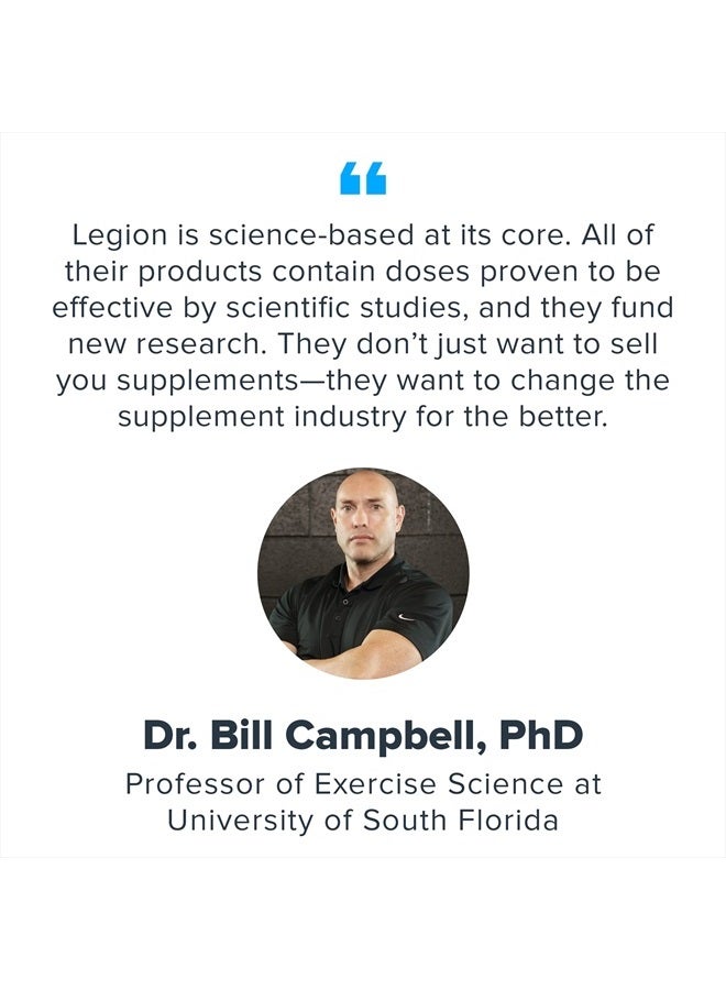 Legion Pulse Pre Workout Supplement - All Natural Nitric Oxide Preworkout Drink to Boost Energy, Creatine Free, Naturally Sweetened, Beta Alanine, Citrulline, Alpha GPC (Green Apple) - Image 5