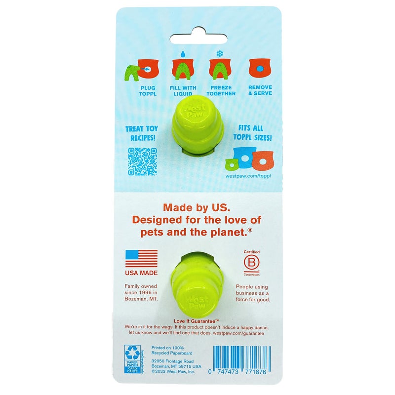 WEST PAW Toppl Stopper 2-Pack in Granny Smith - Designed for Dog Enrichment, Accessory That Fits All Toppl Dog Toy Sizes - Makes Meal & Treat Prep Easy, Clean & Stable, Made in USA, Recycled Plastic. - Image 2