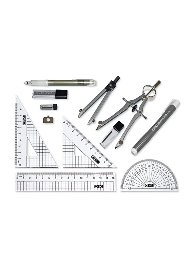 COX مجموعة الرياضيات من كوكس، 12 قطعة، صنع في تايوان. - Image 3