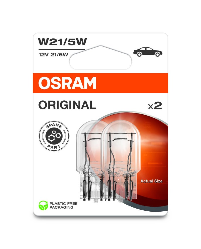 Osram Original Line 12 V, glass wedge base, 2721-2BL, double blister pack, white - Image 2