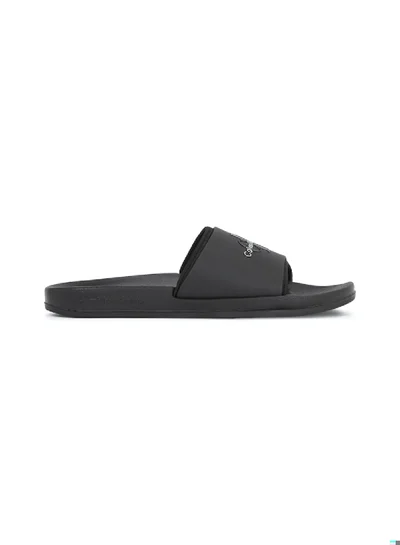 Calvin Klein Jeans Men's Logo Sliders -  TPU upper , Black