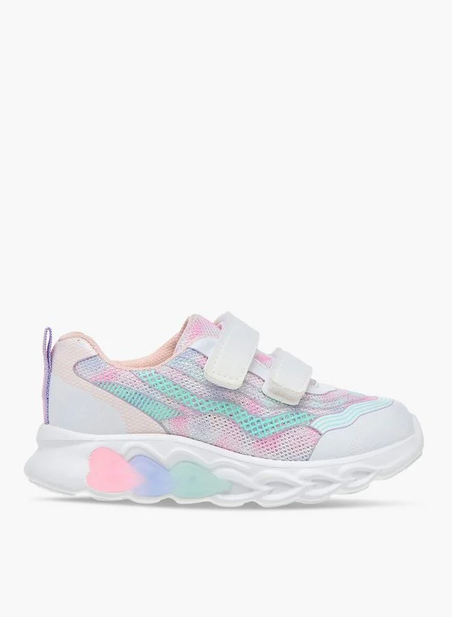 Flora Bella By Shoexpress Girls Ombre Light-Up Sneakers With Hook And Loop Closure Ramadan Collection