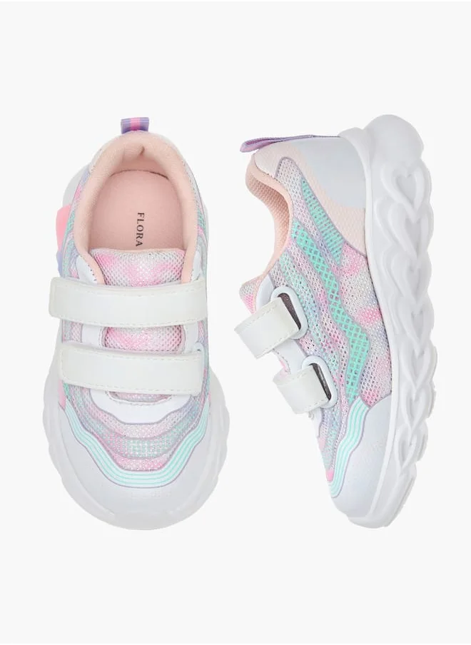 فلورا بيلا من شو إكسبرس Girls Ombre Light-Up Sneakers With Hook And Loop Closure Ramadan Collection