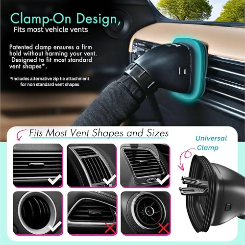 Swanoo Car AC Vent Extender | Air Vent Hose for Backseat | Directs Cool or Hot Air to Kids & Pets | Universal Fit | Extends Up to 10 FT | AC Tube for Baby Car | Back Seat Air Conditioning | BreezyBack - Image 2