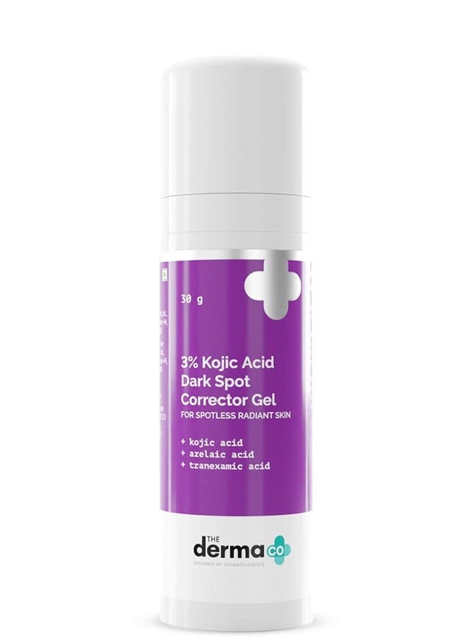 The Derma Co 3% Kojic Acid Dark Spot Corrector Gel for Spotless and Radiant Skin  30 g - Image 1