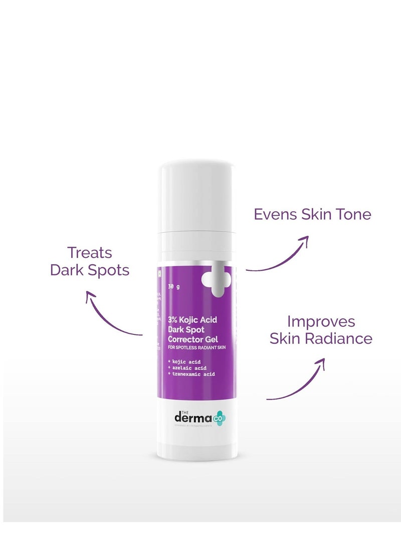 The Derma Co 3% Kojic Acid Dark Spot Corrector Gel for Spotless and Radiant Skin  30 g - Image 3