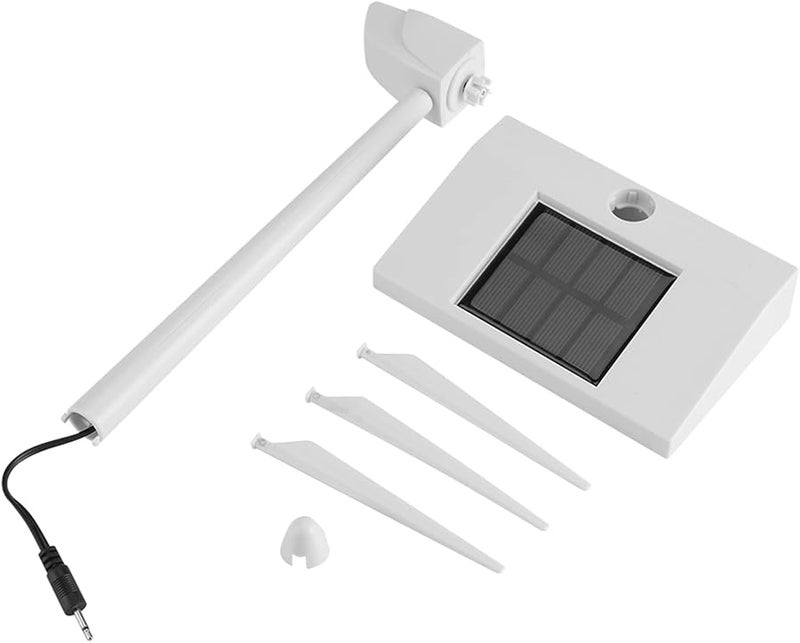 كيينسو لعبة طاحونة هوائية صغيرة تعمل بالطاقة الشمسية، تعليمية، لتزيين منزل الأطفال، مصنوعة من الأبيض ABS، مقاس 14×9×26 سم - Image 4