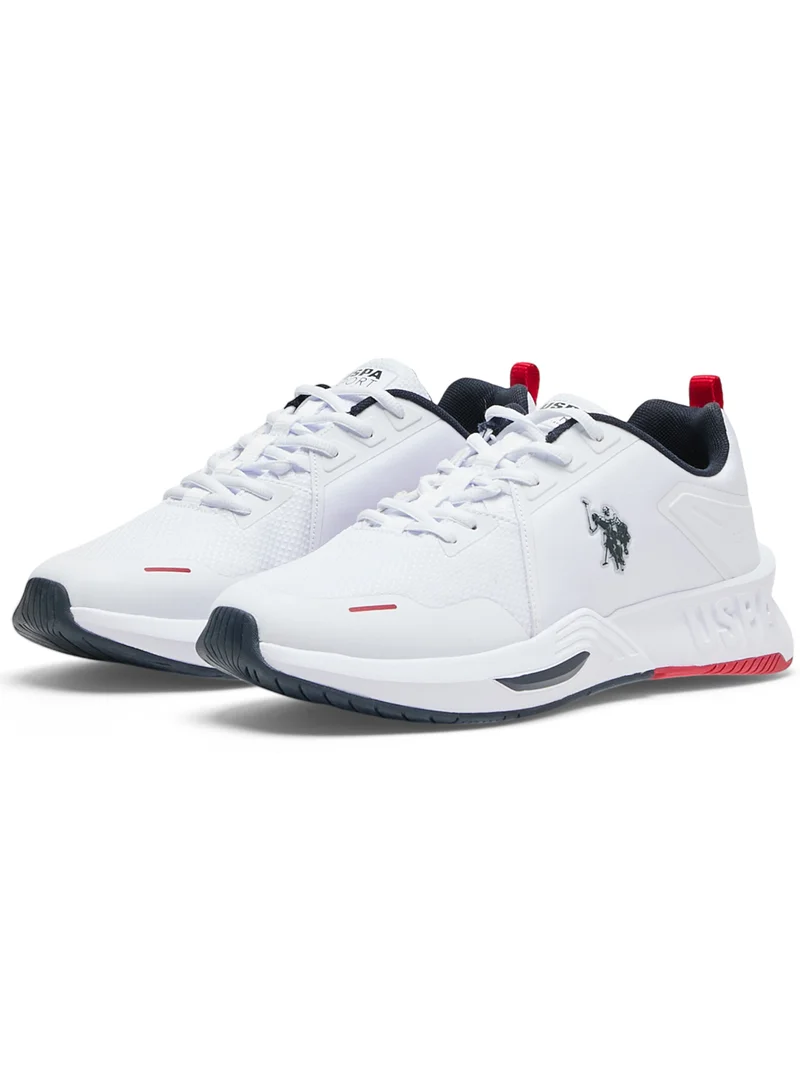 U.S. Polo Assn. Men's White Sneakers - Lightweight, Breathable and Comfortable Shoes