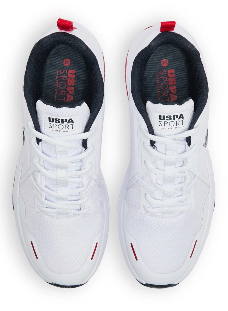 U.S. Polo Assn. Men's White Sneakers - Lightweight, Breathable and Comfortable Shoes