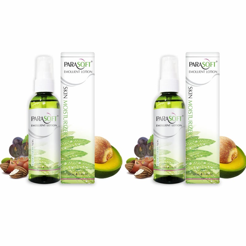 Parasoft Emollient Lotion  100ml  Lightweight Skin Moisturizer  Hydrating  Nourishing Formula  FragranceFree  NonGreasy Pack of 2 - Image 1