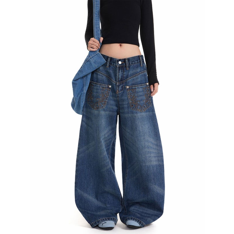 Vintage Classic European-American Design Daily Commute Jeans  Size_S