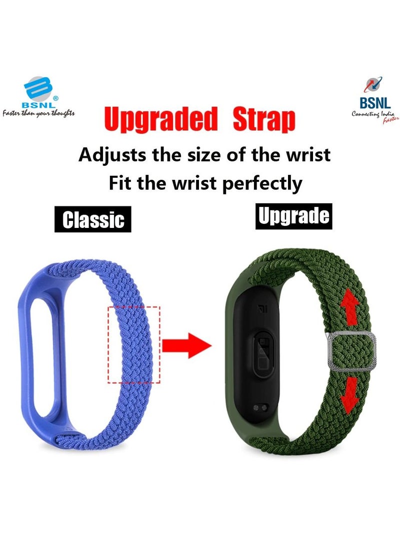 BSNL - Replacement Strap Elastic Adjustable Nylon Braided Solo Loop For Xiaomi Mi Band 4/5/6 - Image 1