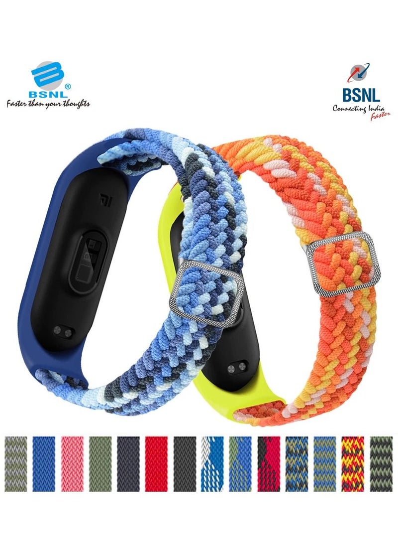 BSNL - Replacement Strap Elastic Adjustable Nylon Braided Solo Loop For Xiaomi Mi Band 4/5/6 - Image 1