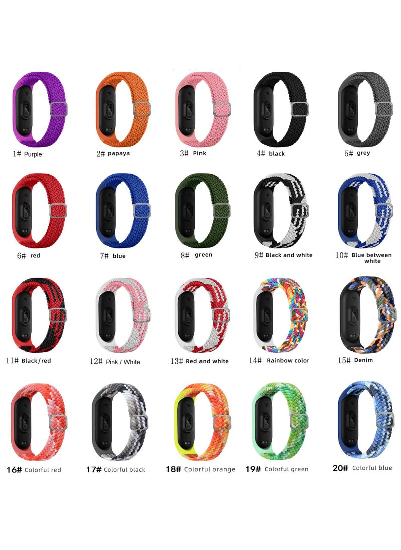BSNL - Replacement Strap Elastic Adjustable Nylon Braided Solo Loop For Xiaomi Mi Band 4/5/6 - Image 1