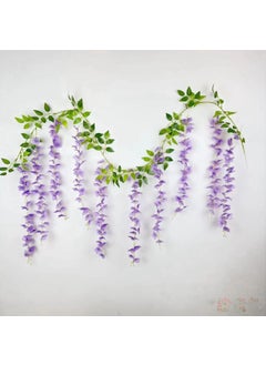 Generic Artificial Wisteria Vine Flower Garland DecorEncrypted long light purple 1 piece Encrypted long light purple 1 piece 