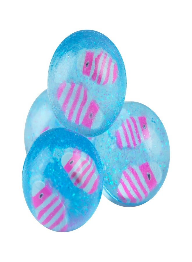 The Orb Factory ORB Tabalicious Aqua Bubbles TABA Squishy Fish Toys - 4 Cute, Sticky TABA Glitter Orbs with 2 Pink Fish Inside - Ocean Themed Stress Ball Squishies - Kawaii Sensory Fidget Toys for Kids and Adults - Image 4