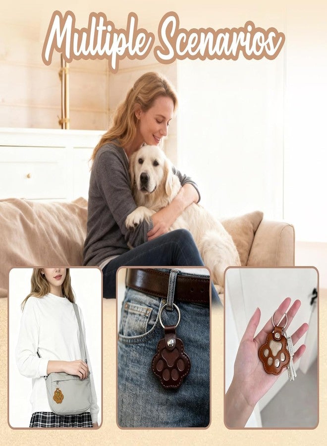 Xfopz 3 Pcs Dog Fur Storage Keychain, Cute Leather Paw Keychain Pet Hair Keepsake Keyring, Unique Memorial Collection Key Chain, Pet Memorial Gifts for Bag Purse Paw Charm Key Holder - Image 5