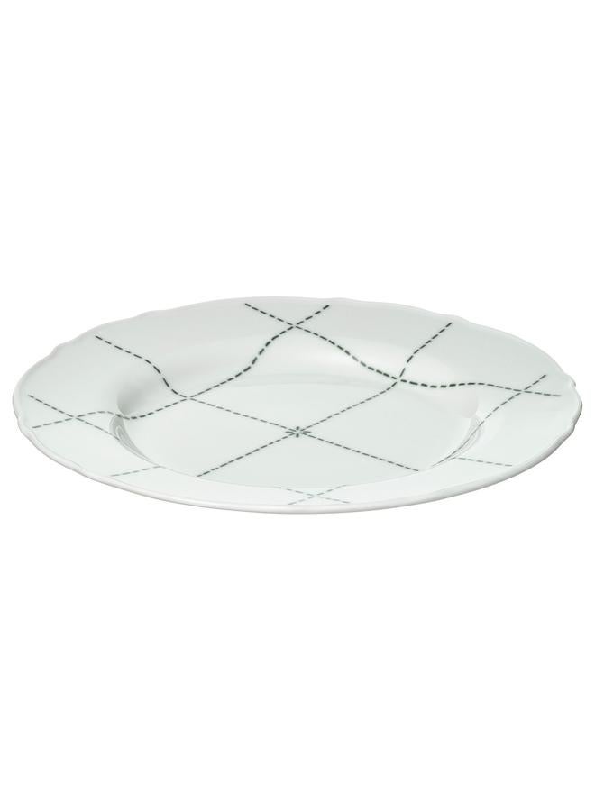 erorex Side Plate, Patterned/White, 22 Cm - Image 1