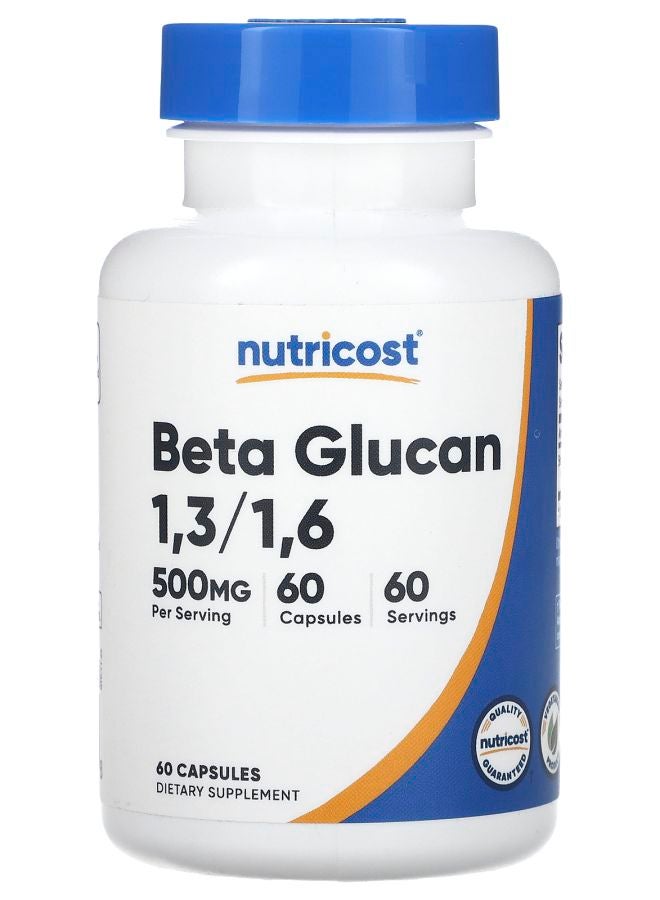 Nutricost Beta Glucan 13/16 500 mg 60 Capsules