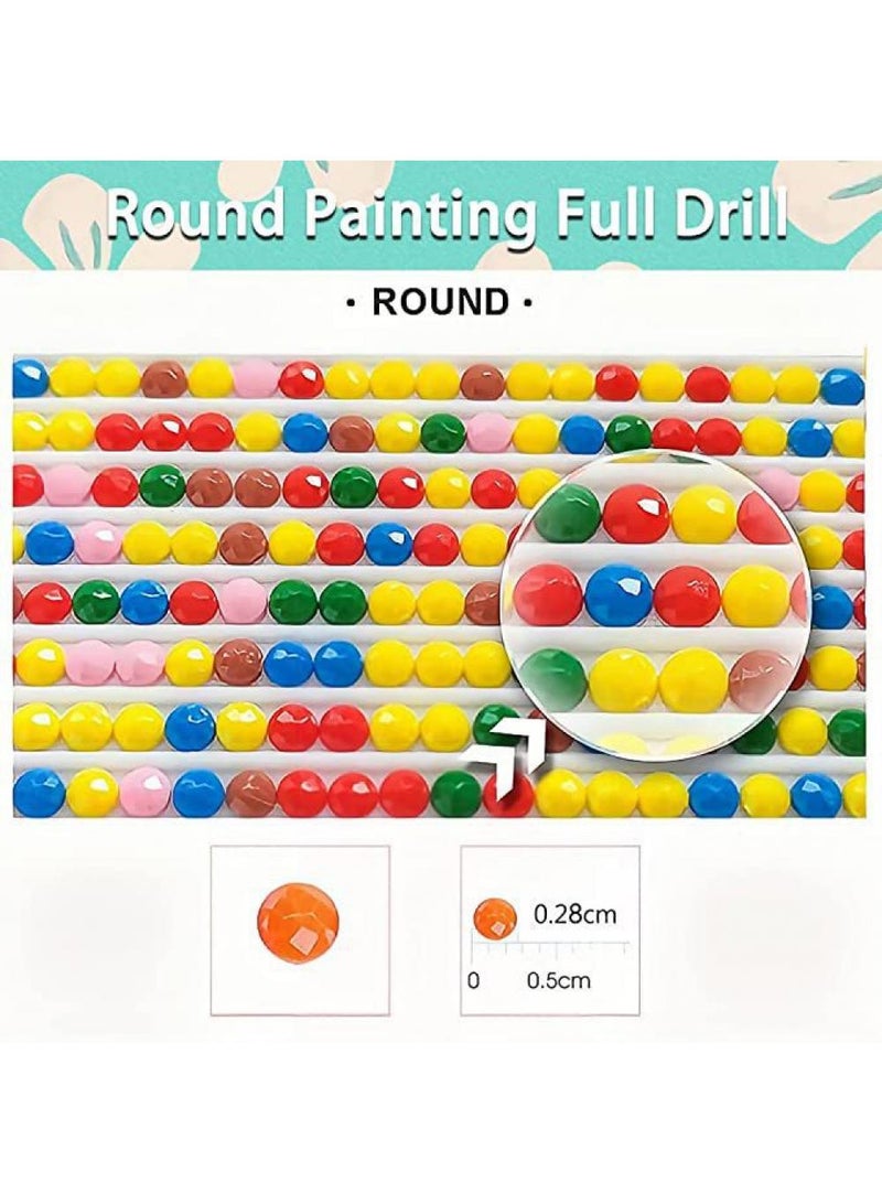 Bluejw 30*40cm Diy Diamond Painting Round Diamond Living Room Decorative Hanging Painting - Image 3