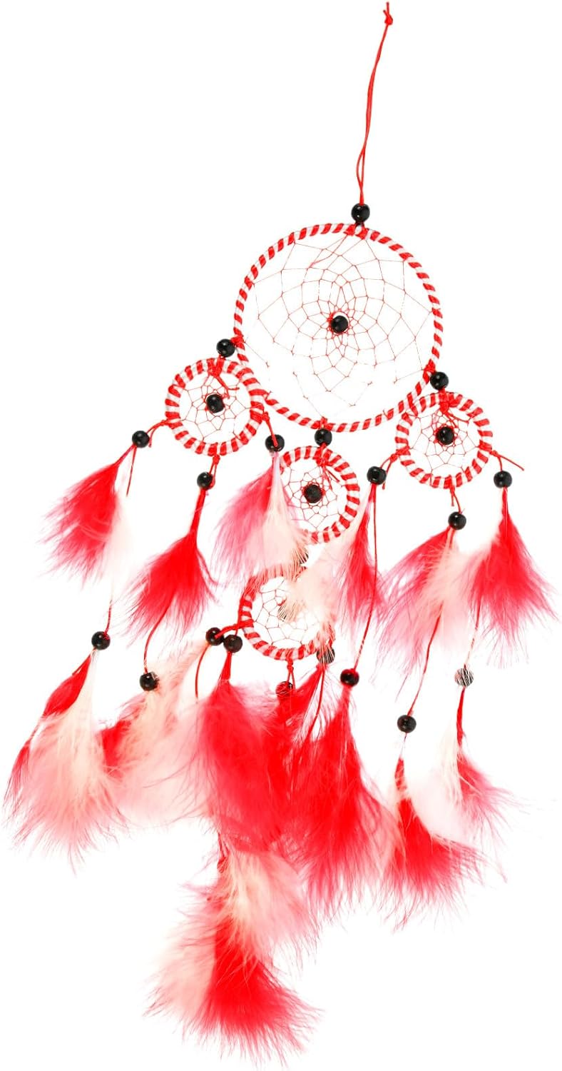 زينة تعليق على الحائط من نوع MAGICLULU Dream Catcher بريش، بألوان قوس قزح، ديكور منزلي إبداعي على طراز Boho لغرفة النوم والسيارة، منتج مصنوع يدويًا للحديقة والخارج - Image 1