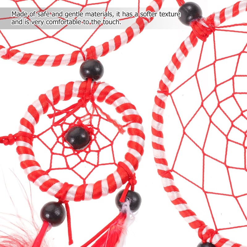 زينة تعليق على الحائط من نوع MAGICLULU Dream Catcher بريش، بألوان قوس قزح، ديكور منزلي إبداعي على طراز Boho لغرفة النوم والسيارة، منتج مصنوع يدويًا للحديقة والخارج - Image 3