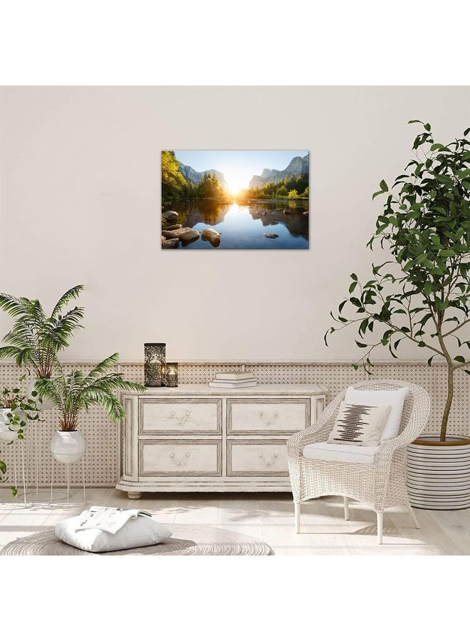 Home Trove Canvas Wall Art Utah National Parks Yosemite Canvas Print Landscape Painting Artwork Framed Home Decor Nature Poster For Bedroom Ready To Hang(24X36 Inch) - Image 2
