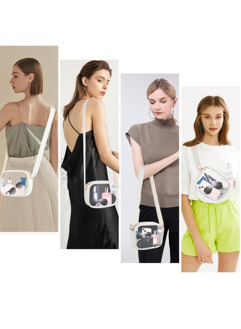 SYOSI, PVC Clear Crossbody Bag, Stadium Approved Clear Purse Bag for Concerts Sports Events Festivals, Fashion Versatile Makeup Bag - Image 2