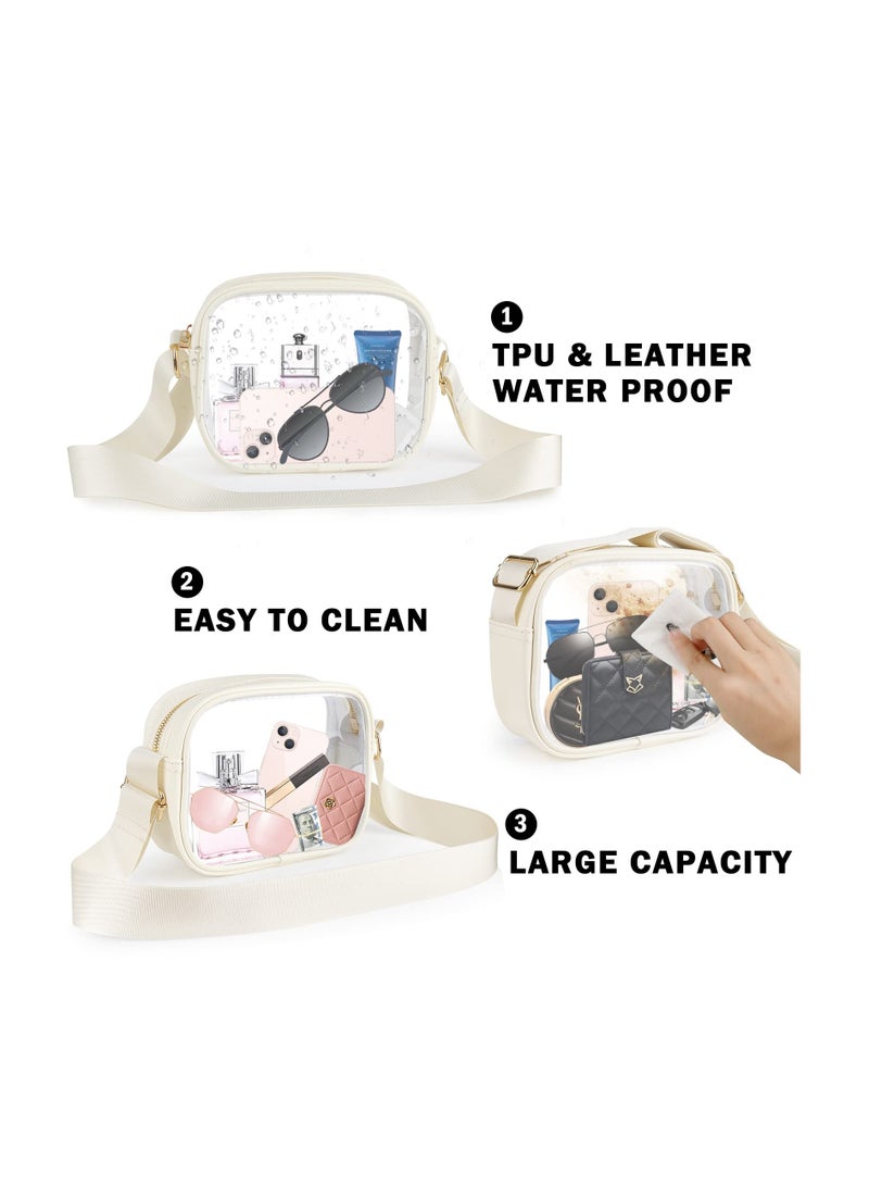 SYOSI, PVC Clear Crossbody Bag, Stadium Approved Clear Purse Bag for Concerts Sports Events Festivals, Fashion Versatile Makeup Bag - Image 5