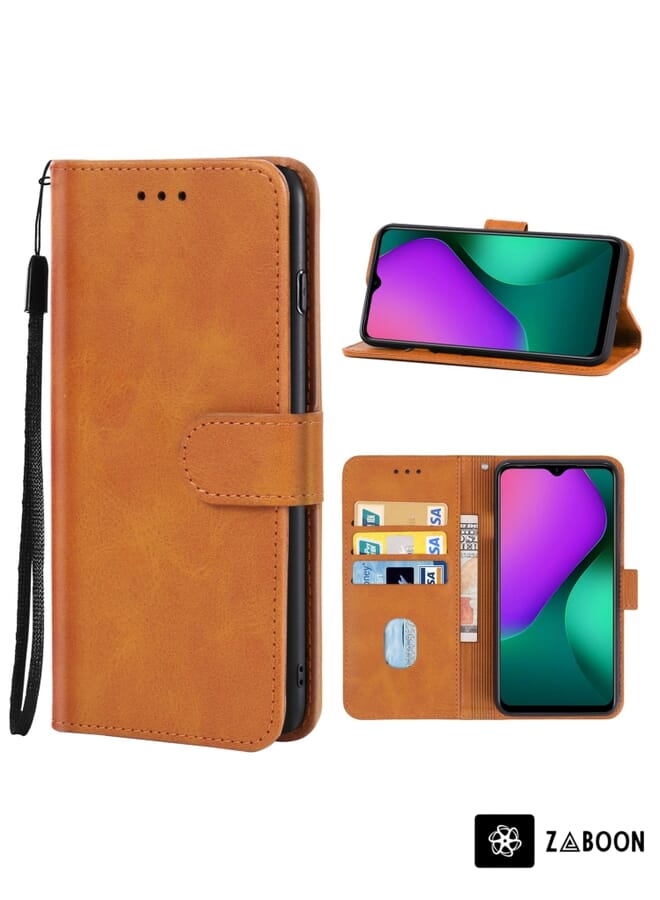Zaboon Leather  Protective Case Cover For Infinix Hot 10 Play / Smart 5 India X688B - Image 1