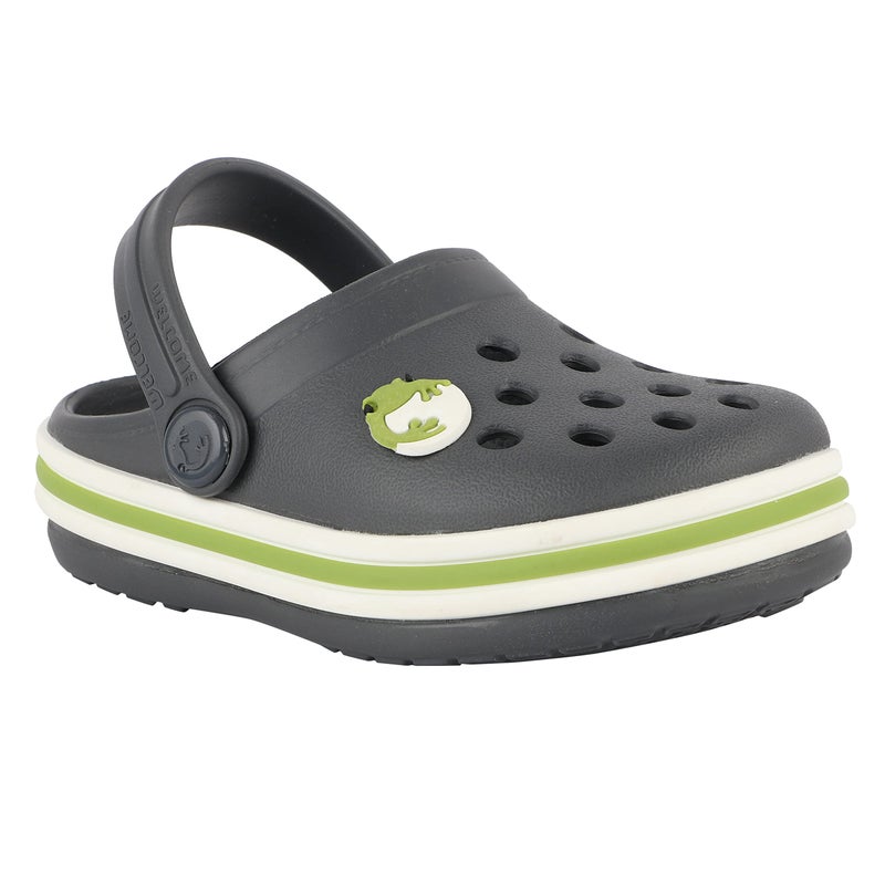 Neoz Casual Slingback Clogs for Kids with Soft Sole | Slip-On Breathable, Lightweight | Comfortable & Durable | Stylish Indoor & Outdoor Sandals Clogs for Kids, K-BEACH-CARBON-MINT_5 - Image 4
