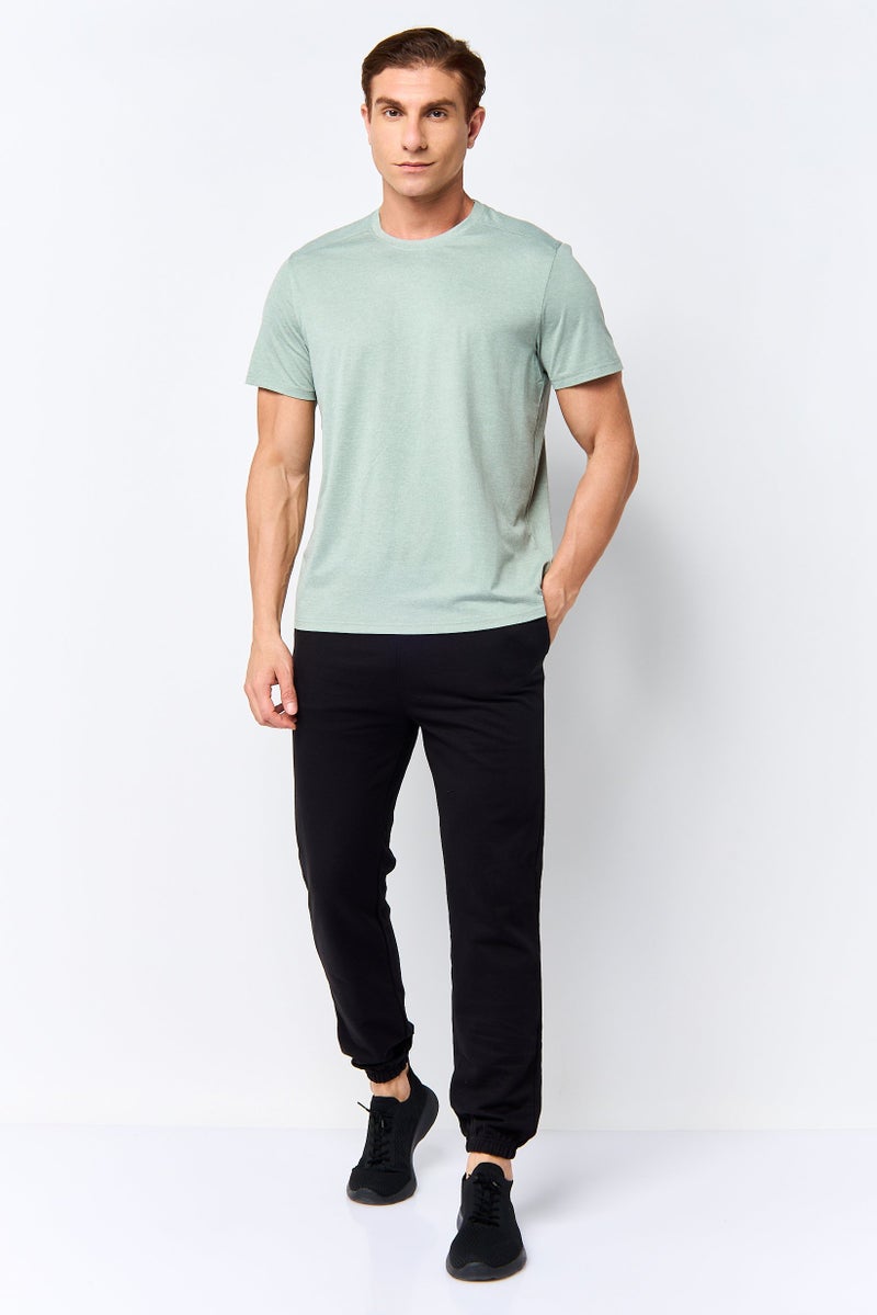 MOTION Men Sportswear Fit Short Sleeve Training T-Shirt, Mint Green - Image 2