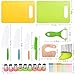 Reaeon 46 PCS Kids Knife Set Toddler Knifes for Real Cooking Montessori Kitchen Toys with Cutting Board Crinkle Cutters Kid Safe Knives Birthday Xmas Gift for Girls Boys - Image 4