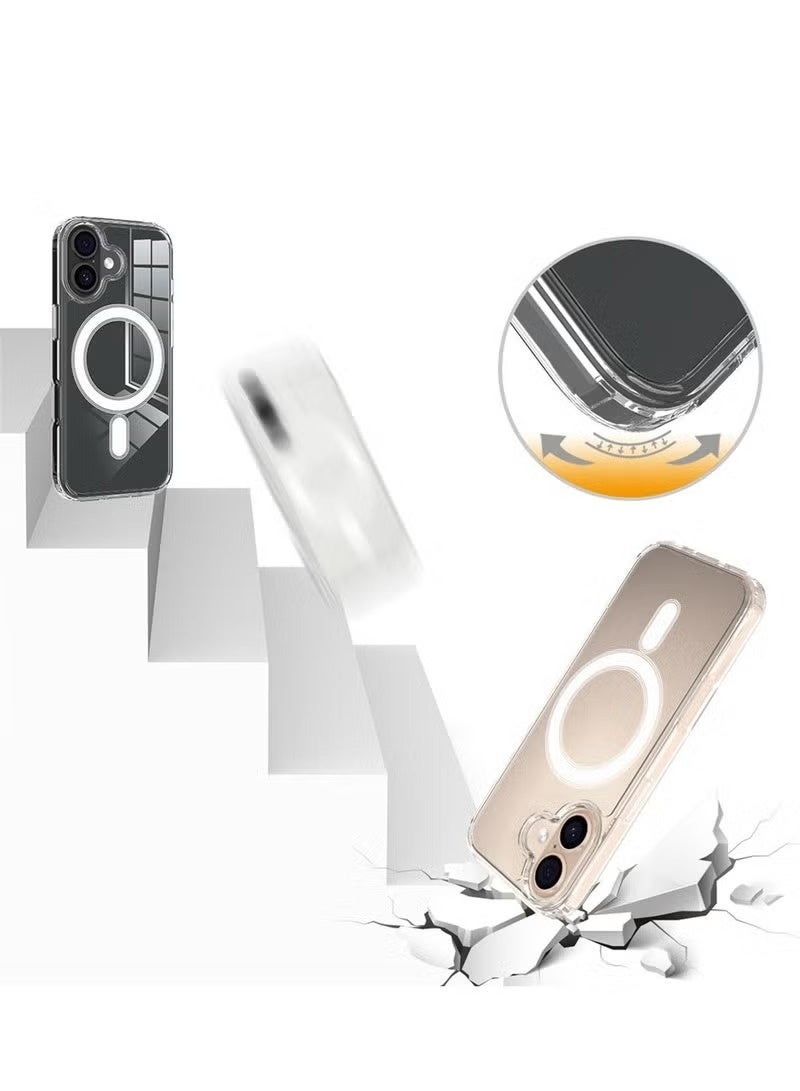 ELTRAZONE Apple iPhone 17 5G 2025 Magnetic Case, Slim Transparent Flexible TPU Shockproof Magsafe Back Phone Case (MCTPTN) - Clear - Image 2